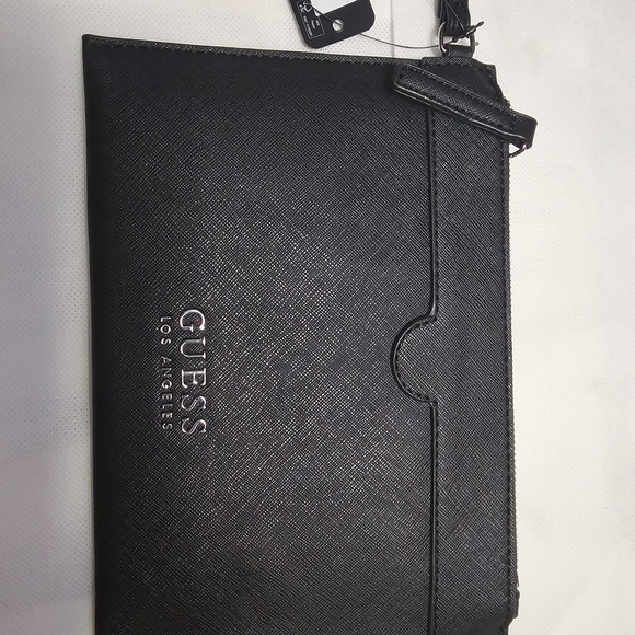 Guess Black Leather Wallet Sleek Design - Picture 1 of 1